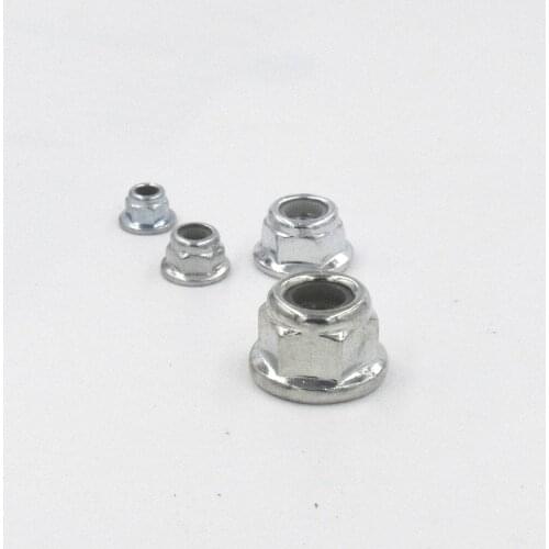 10pcs/lot 304 Stainless Hex Head Flange Nuts Nylon Insert Lock Jam Stop Nuts