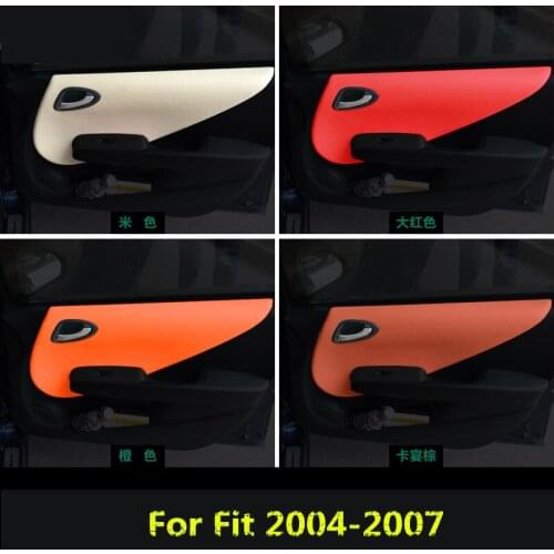 4PCS Microfibre Leather Interior Doors Panel Protective Cover For Honda Fit Sedan Hatchback 2004 05 06 2007 AAB002