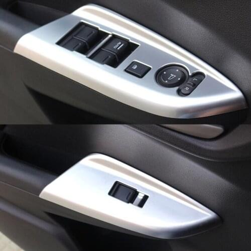 4x Car Armrest Window Lift Switch Button Panel Cover Trim Styling For Honda Fit 2014 Car-covers Interior Accessories