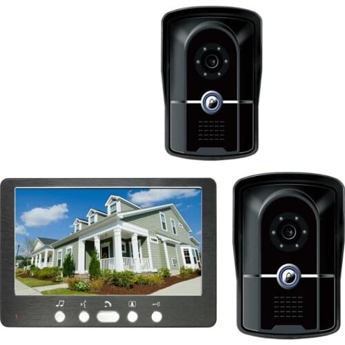 7-inch Video Door Phone LCD Screen Monitor Viewer Door Bell Video Intercom Monitor Kit IR Night Vision Camera Door Bell