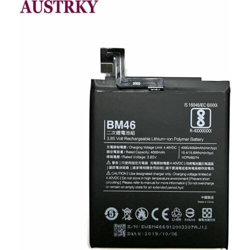 New BM46 4000mAh Battery For Xiaomi Redmi Note 3 Mi Note3 Pro Phone Lithium Polymer Bateria + Tracking Code