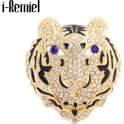 High-grade Leopard Head Tiger Brooch Metal Badge Mens Sweater Suit Pins Coat Lapel Pin for Men Accessories Christmas Day Gifts