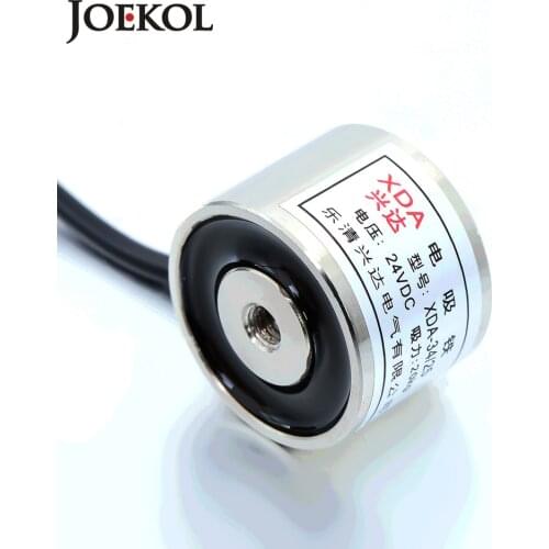 High quality JK34/25 DC 6V 12V 24V Electromagnet Lifting 20KG Solenoid Sucker Holding Electric Magnet Non-standard custom