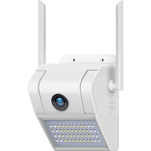 H.265 2MP wide angle view two way audio 2.8mm lens WiFi 20m ir distance TF card slot Dual light source courtyard light camera