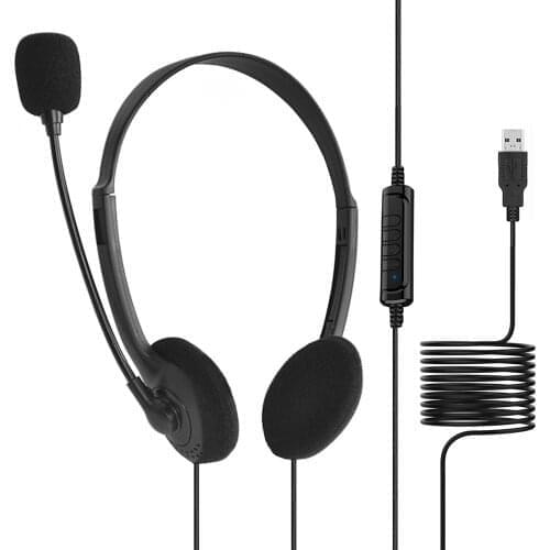 Gaming Noise Cancelling Microphone USB Wired Headphones Universal Headset Gamer Earphone With Mic For Laptop PC Computer Skype