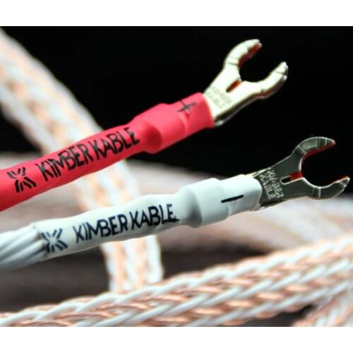 HiFi 8TC 7N OCC Pure copper Speaker cable hifi audio speaker wire loudspeaker cable 8TC Speaker cable with Banana Y spade