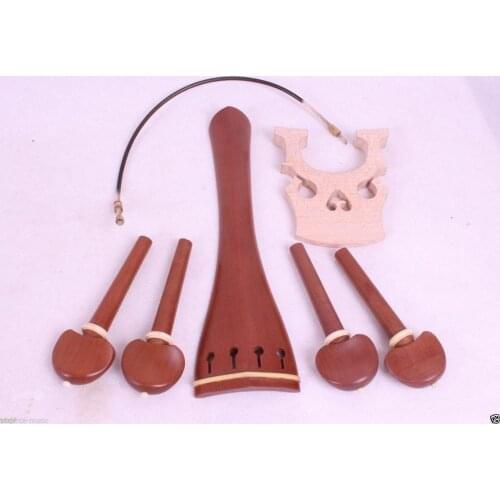 4/4 cello Kit Accessories Tailpiece Cello peg bridge tail gut jujube Inlay Cello parts &accessories