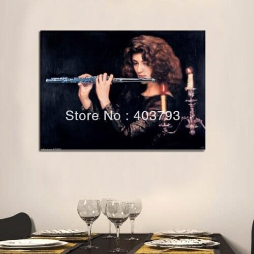 Buy at disscount price Modern Abstract Oil Painting on canvas flute player no framed decorative wall pictures home decor