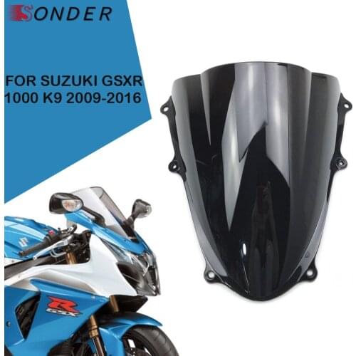 For Suzuki GSXR 1000 R GSX-R1000 K9 2009-2016 2010 2011 2012 2013 2014 2015 2016 Windshield WindScreen Double Bubble GSXR1000