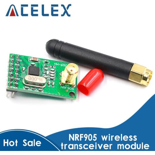 NRF905 Wireless Transceiver Module Wireless Transmitter Receiver Board NF905SE With Antenna FSK GMSK Low Power 433 868 915 MHz