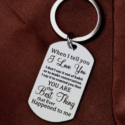 Valentines Day Gift For Girlfriend Boyfriend Present Letter Keychain Small Love Gift Anniversary Present