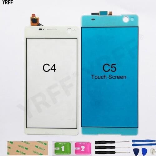 For Sony Xperia C5 Ultra C4 Touch Screen Digitize C5 C4 E5506 E5533 E5303 E5363 E5333 E5334 Touch Front Glass Panel Sensor