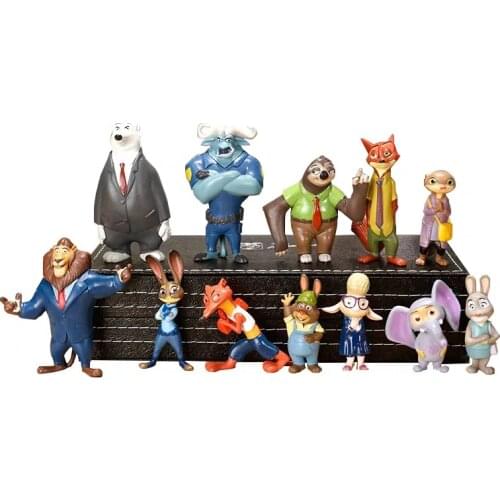 Disney Pixar Crazy Animal City Series Action Character Anime Manual Model Decoration Decoration Child Birthday Limited Gift set