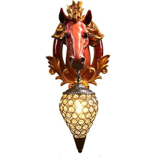 Modern Lucky Horse LED Wall Lamp Bedroom Decor,Home Living Room Indoor Wall Light Bedside Dining Room Kitchen Lighting Fixtures