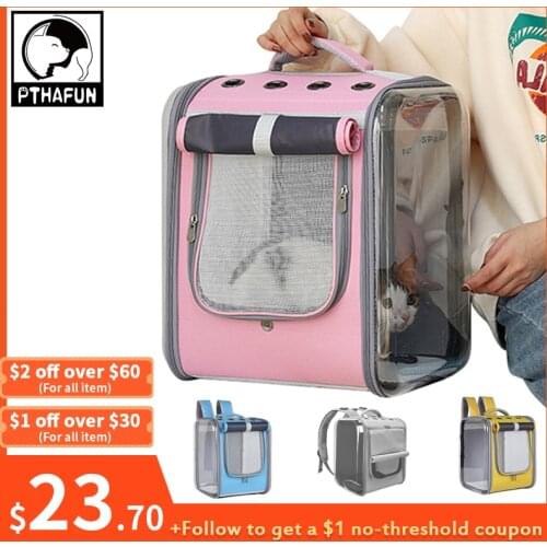 Cat Carrier Bag Outdoor Pet Carrier Backpack Breathable Foldable Travel Pet Cat Bag with Safety Zippers Suitable Small Cats Dog