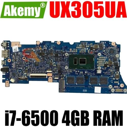 UX305UA With i7-6500 CPU DDR3L 8GB RAM mainboard For ASUS UX305U UX305UA laptop motherboard 90NB0AB0-R00011 Tested Free shipping