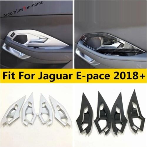 Yimaautotrims Inner Door Handle Bowl Frame Cover Trim 4 Piece ABS Fit For Jaguar E-pace E pace 2018 2019 2020 Interior Mouldings
