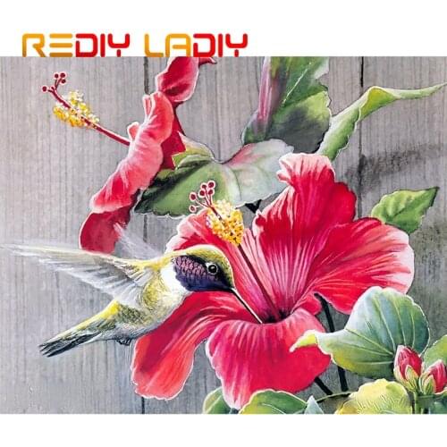 DIY Beaded Embroidery Kits Hummingbird Flowers Needlework High Quality Beads Partial Crystal Beaded Cross Stitch Hobby & Crafts