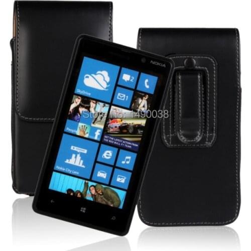High Quality Pouch Case Belt Clip Leather Flip Cover Case for Nokia Lumia 820 Phone Bag Free Shipment