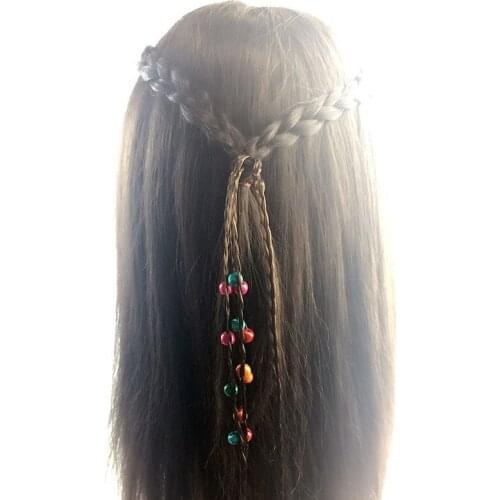 New Fashion Synthetic Wig Charming Twist Rubber Elastic Hair Band Tassels Long Hair Accessories Femme Bijoux Fine Headbands Girl
