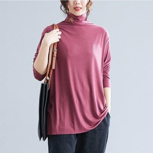 Oversize turtleneck sweater women spring autumn long sleeve knitted bottomshirt female Plus size 5XL long sleeve pullovers G783