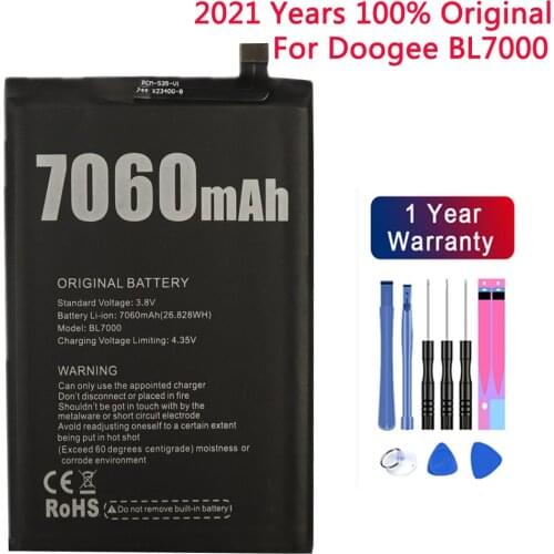2021 100% Original 100% NEW 7060mAh BL 7000 Battery For Doogee BL7000 SmartPhone In Stock High Quality +Tracking number in stock