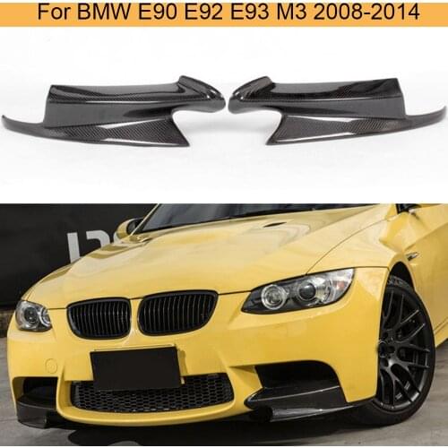 3 Series Front Splitters For BMW E90 Sedan E92 Coupe E93 Convertible M3 08-14 Carbon Fiber Front Bumper Splitters Lip Spoiler