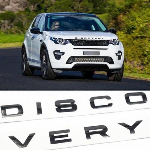 3D Letter DISCOVERY Car Rear Front Badge Emblem Decal Sticker for Land Rover Front Hood Rear Trunk