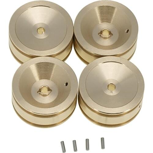 4PCS Brass Wheel Hub Counterweight Wheel for 1/24 Axial SCX24 90081 RC Model Car Accessories