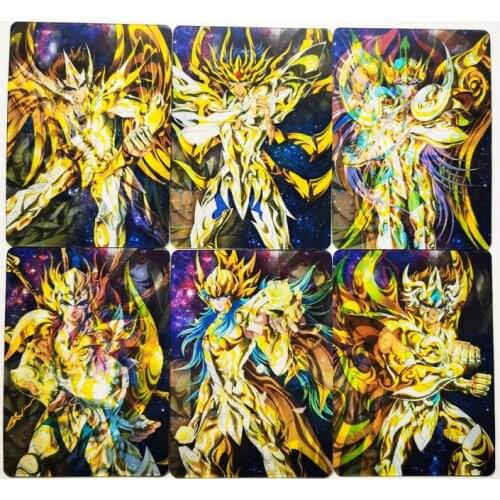 6pcs/set Saint Seiya Change Card Golden Soul 12th House Toys Hobbies Hobby Collectibles Game Anime Collection Cards