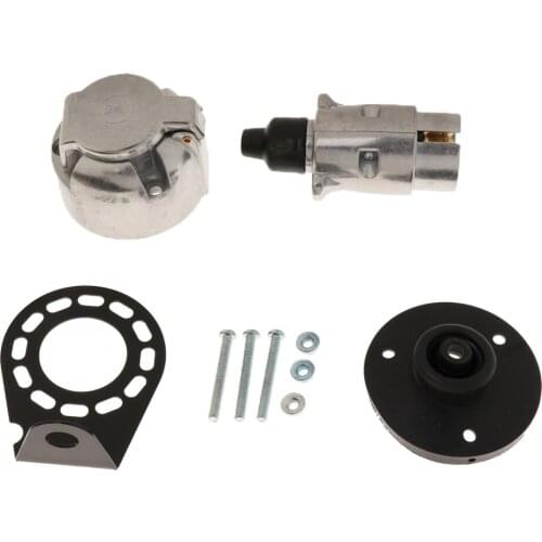 7 Pin Trailer Plug Socket Caravan Boat Truck Light Wire Connector 12N Shock-resistant Design