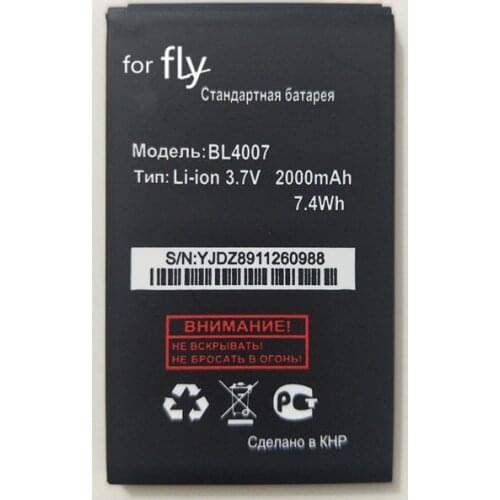 AZK High quality phone 2000mah BL4007 battery for Fly BL4007 DS123 battery