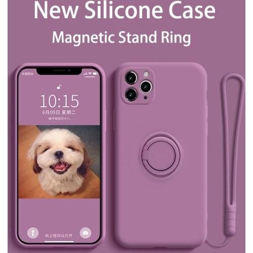 Magnetic Ring Phone Case For iPhone 11 Case Silicone Cover For iPhone 11 12 Pro XS Max Mini XR X 7 8 6s Plus SE 2020 Case Cover