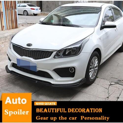 For 2017-2018 KIA K2 front Bumper Diffuser Bumpers Protector Rear Spoiler ABS Material Body kit bumper rear lip