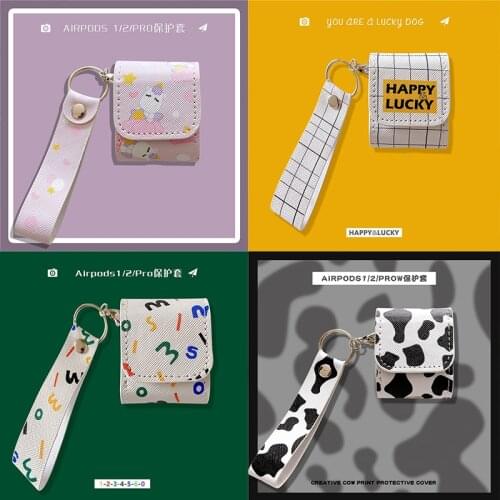 Unicorn PU Leather Earphone Case For Airpods 2 1 Case Pro 3 Silicone Cute Soft Bluetooth Wireless Protective Cover For Airpods