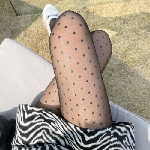 Blackberry Pearl Bubble Milk Tea Lace Little Dots Polka Dot Stockings Pantyhose Panty Hose Grace Elegant Retro Vintage Freely