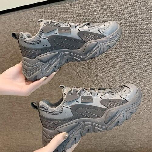 Women Chunky Sneakers 2021 Winter Ulzzang Platform Plush Casual Shoes Woman Fashion Running Trainers Comfortable Vulcanize Shoes