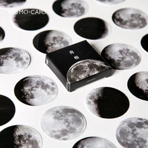 Journamm 45pcs/box Cute Creative Moon Mini Sticker Decoration Diy Ablum Diary Scrapbooking Label Sticker Stationery School
