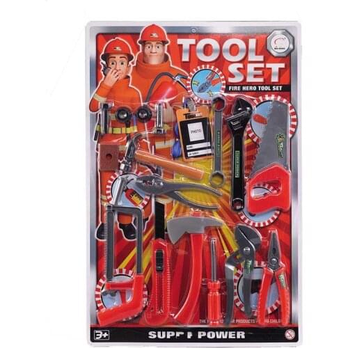 Fireman Sam Toolbox set Childrens Toys Baby Fire hero House Tools 911 Fire fighter Cartoon Movie Kids Boys Girls Present gift