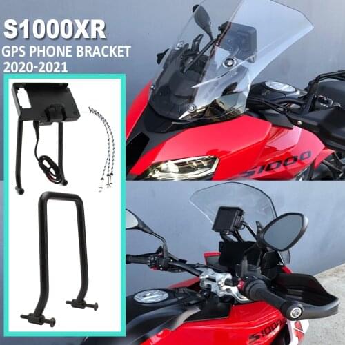 NEW Motorcycle Stand Holder Mobile Phone GPS Navigaton Bracket USB and Wireless Charging For BMW S1000XR S1000 XR 2020 2021