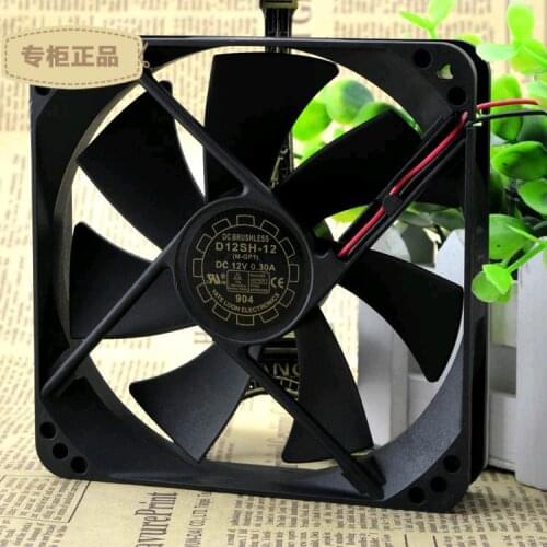 FOR Yatloon yuelun mute chassis power supply cooling fan 1202512cm d12sh-12v0.30a
