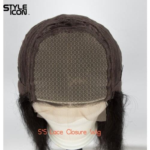 5x5 Lace Closure Wig Straight Lace Front Human Hair Wigs for Black Women Brazilian High Density Remy Wig