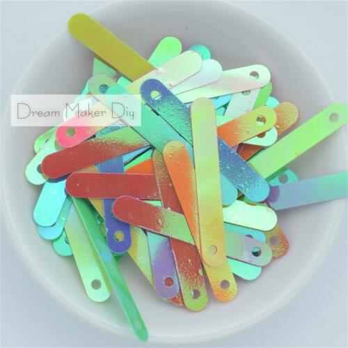500pcs/lot(50g) 7*66/5*35mm Regtangle Flat Loose Sequins Paillette Sewing,Wedding Craft,Women Kids DIY Garment Accessory