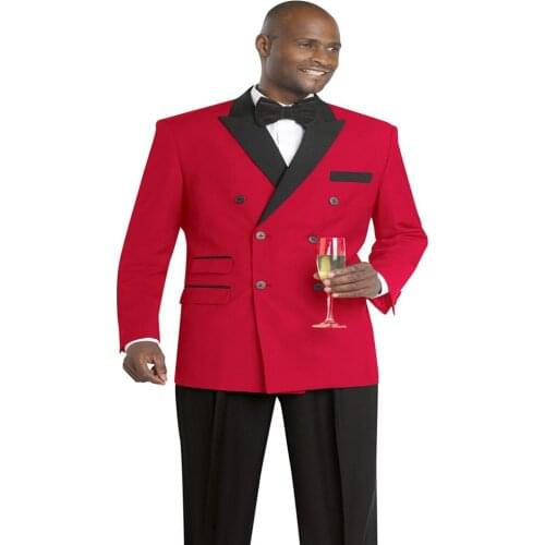 Latest Coat Pant Designs Red Men Suit Double Breasted Slim Fit Groom 2 Piece Tuxedo Custom Blazer Prom Suits Terno Masculino 7