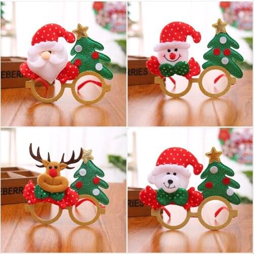Christmas Glasses Party Decorations Adult Childrens Toys Santa Snowman Antler Glasses Christmas Xmas Decor Holiday Dress Up
