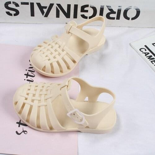 Summer Children Baby Girls Sandals Toddler Soft Non-slip Princess Beach Shoes Kids Candy Jelly Shoes Boys Casual Roman Slippers