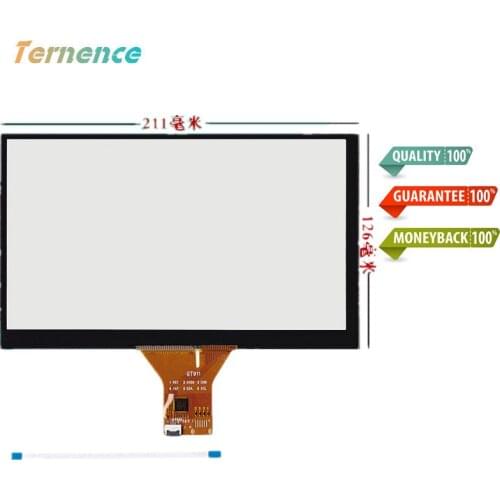Skylarpu New 9" Capacitive Touch Panel 211x126mm for 1024x600 GPS Android Handwriting Screen Screen touch Glass Free shipping