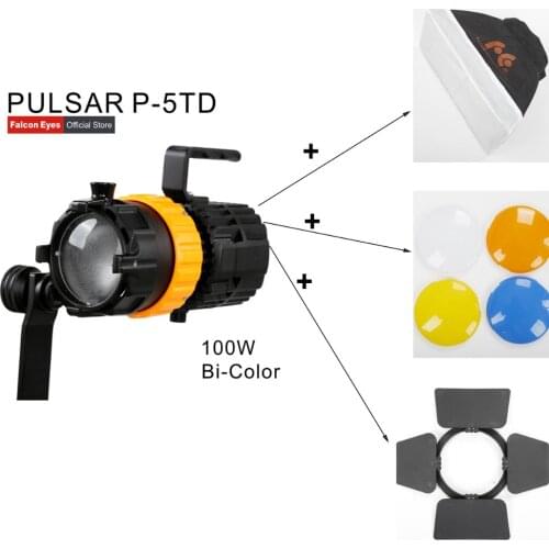 DIGITALFOTO Falcon Eyes Mini Spot Light 100W Photography Light Adjustable Focus Length Fill Light Pulsar 5 P-5TD VS Dedo Light