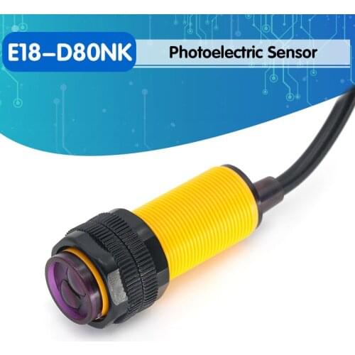 Smart Car Robot E18-D80NK Infrared Obstacle Avoidance Photoelectric Sensor Proximity Switch 3-80cm Detection Range Adjustable