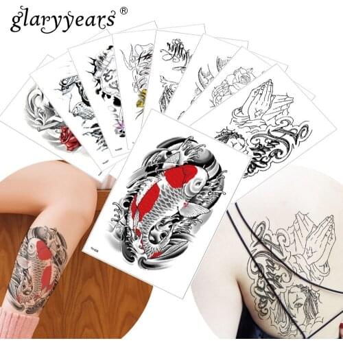 Glaryyears 1 Sheet Temporary Tattoo Sticker Hot Fake Tatoo Animals Flash Tatto Waterproof Small Body Art Men Women Fashion